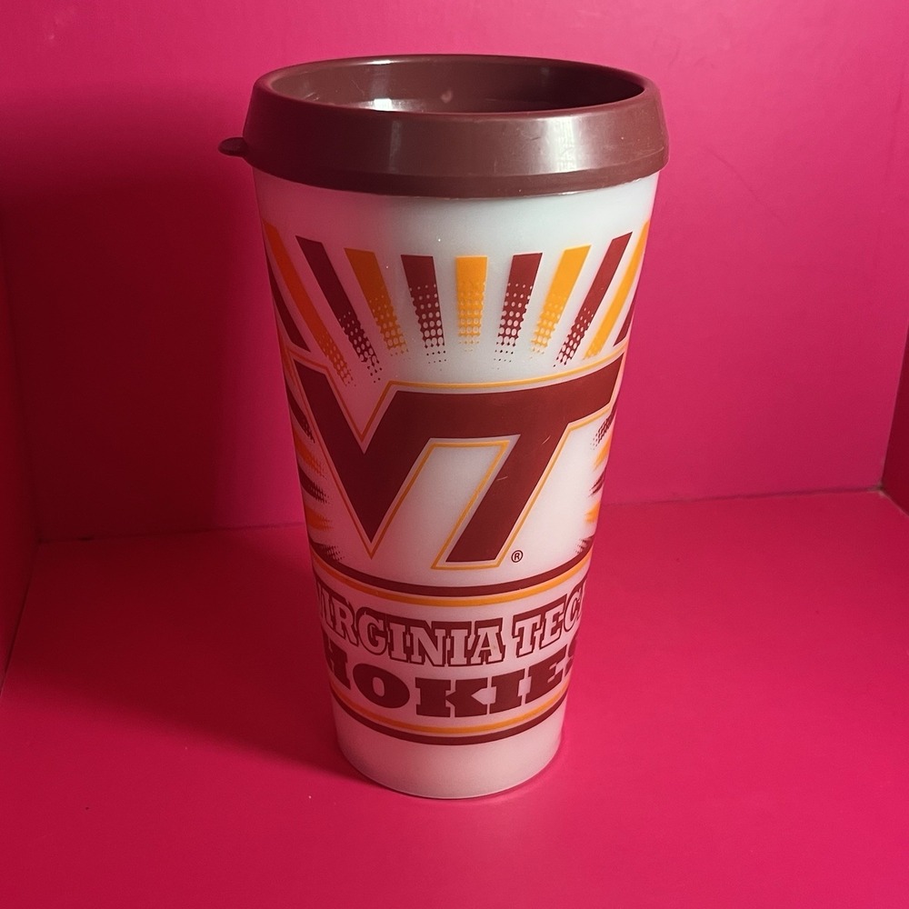 Thermo-Serv Virginia Tech VA Tech VT Plastic Thermal Travel‎ Coffee Mug Tumbler